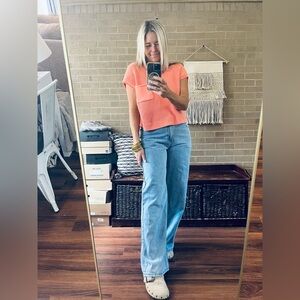 Zenana Outfitters Women's Coral Crew Neck Sweater